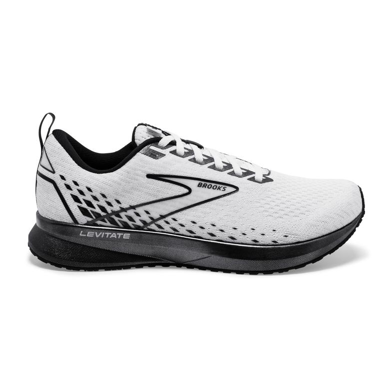 Brooks LEVITATE 5 Road Running Shoes Womens Canada - White/Black (THW971805)